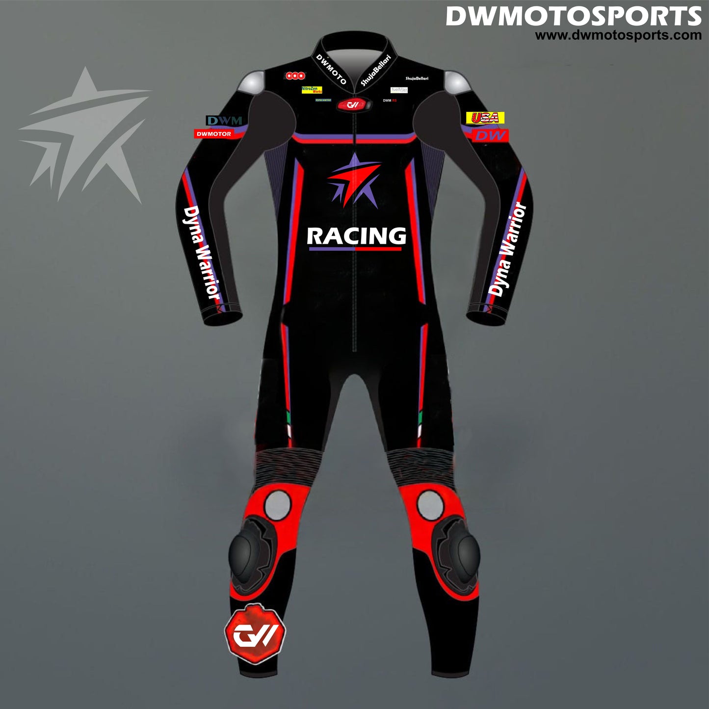 DWMotosports Black Phantom Suit
