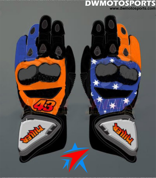 DW Motosports S Series Leather Race Gloves
