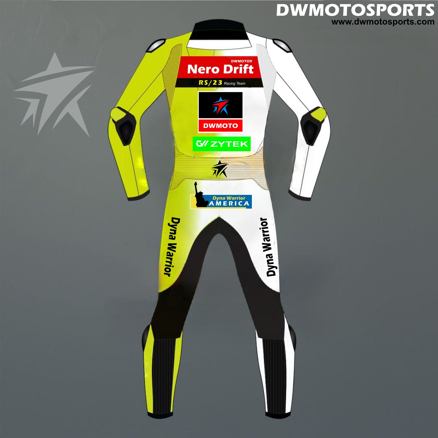 DW Motosports Yellow Fury Suit