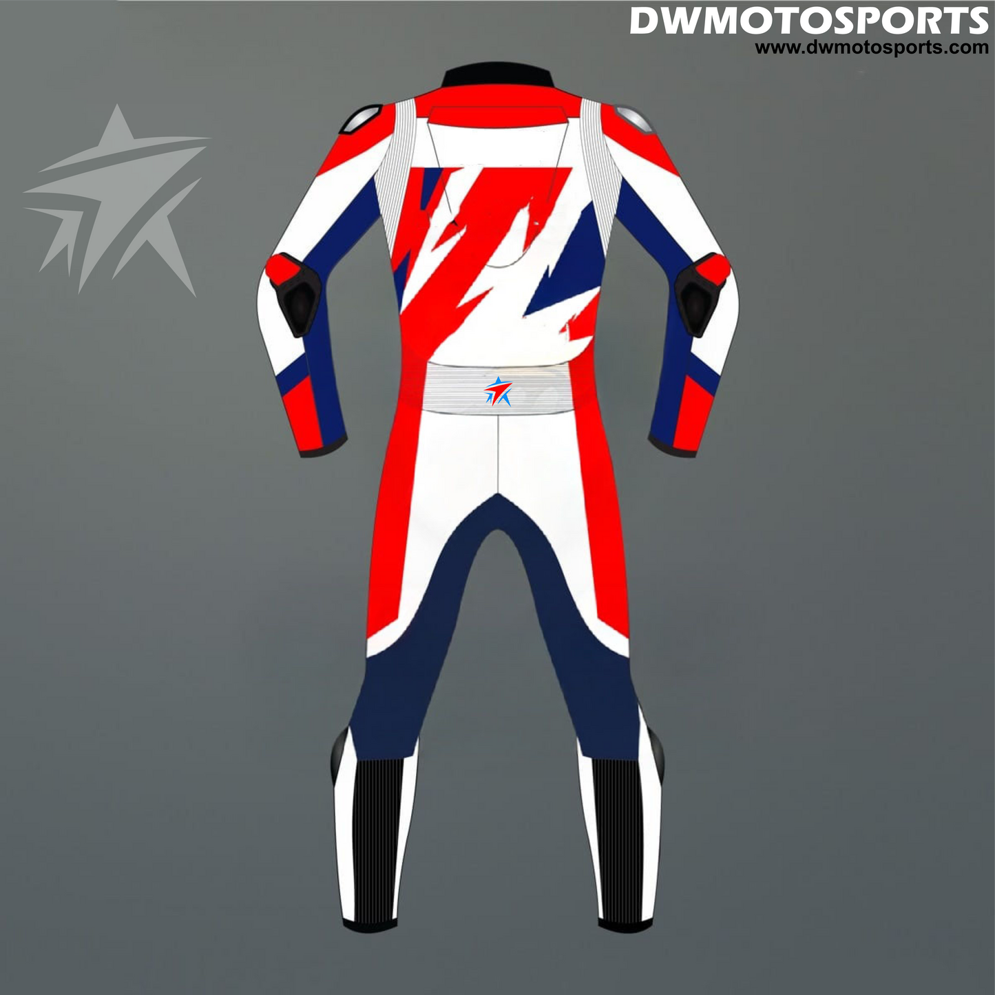 DW Motosports Tricolor Velocity Racing Suit