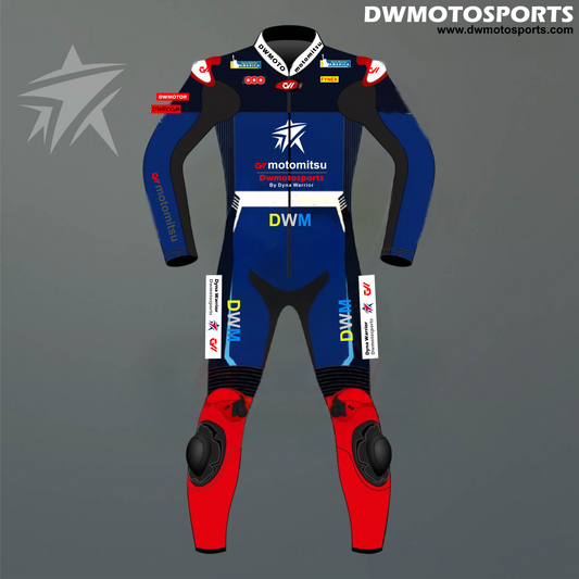 DW Motosports Bolt Blue Racing Suit