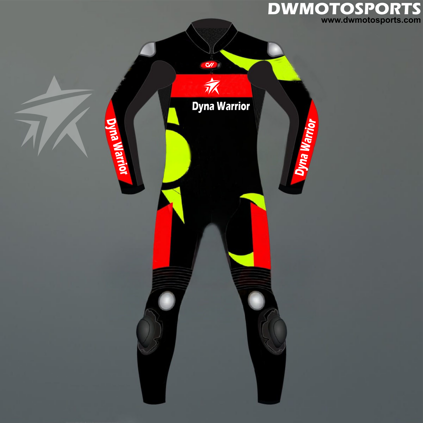 DW Motosports Green Ray Series Racing Suit