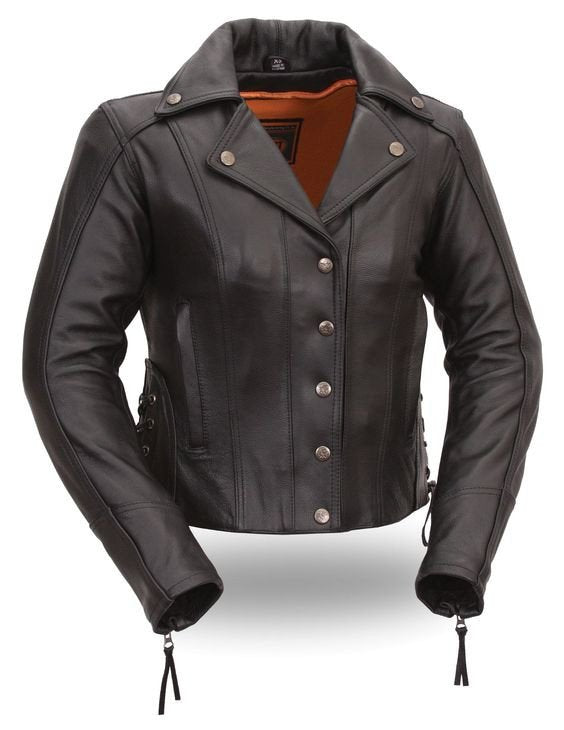 Equa Ladies Biker Leather Jacket