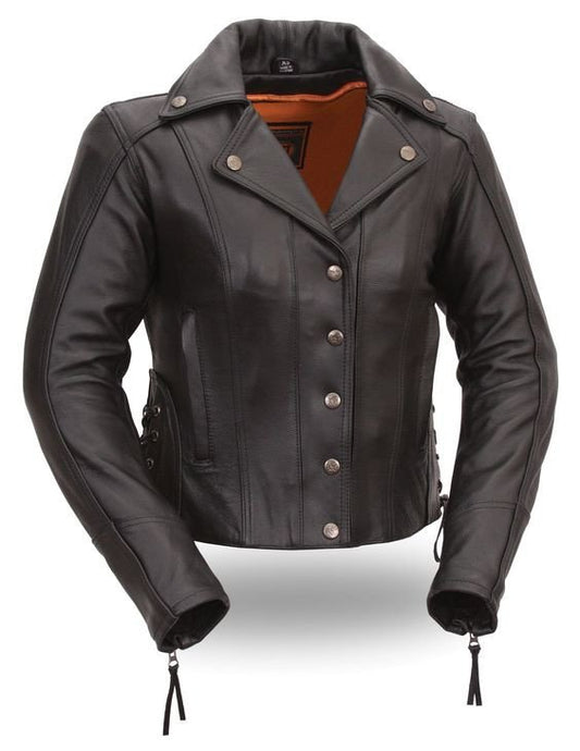 Equa Ladies Biker Leather Jacket
